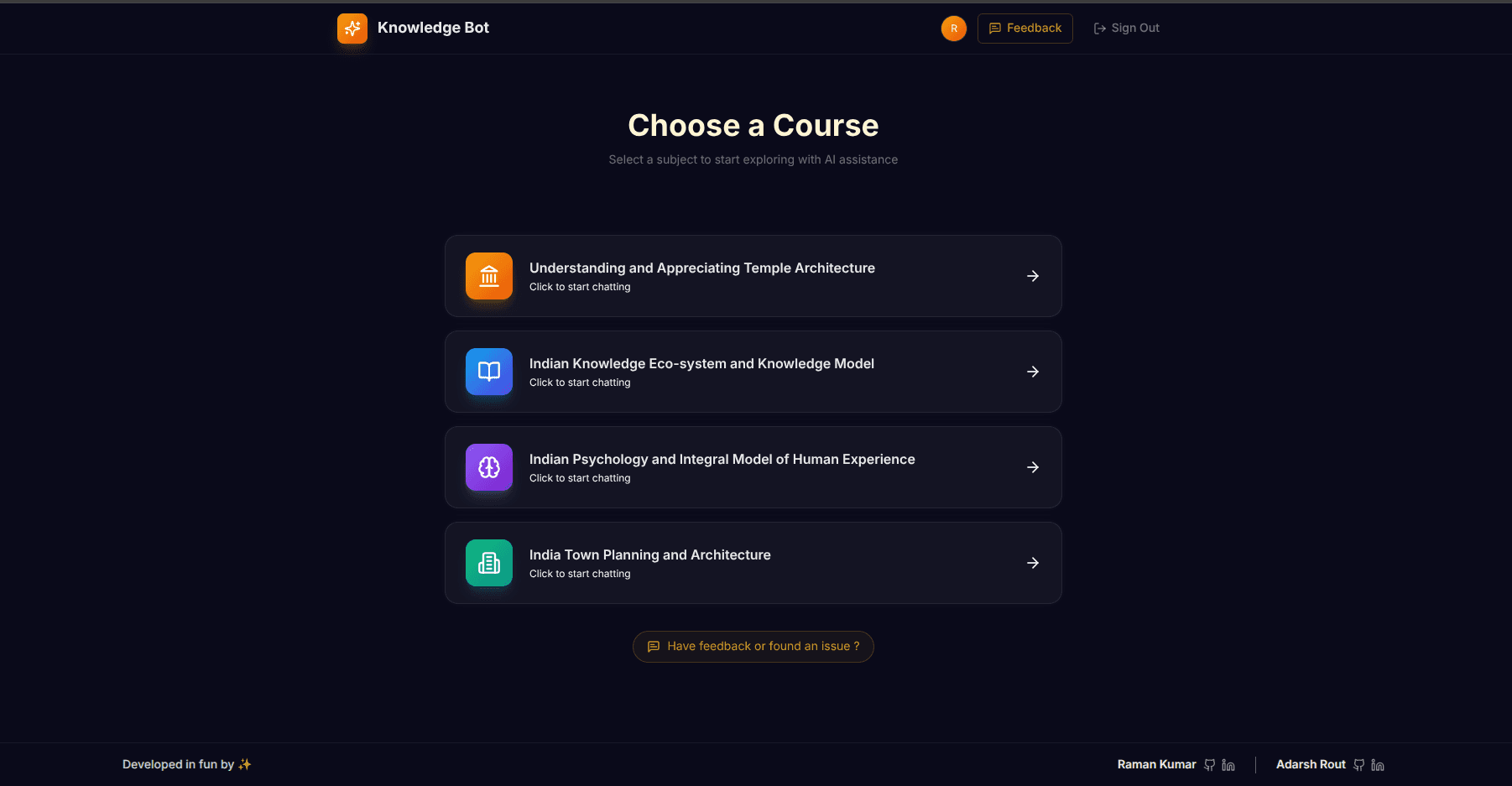 Multi-Subject AI Chatbot Platform